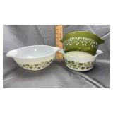 3 Pyrex spring blossom bowls