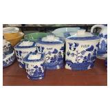 Blue willow canister set