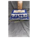 Blue willow butter saver