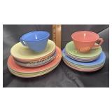 21pcs vintage pastel dishes