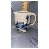 Windmill pottery pitcher