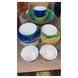 38pcs bright vintage dishes