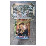 Coca-Cola and presidents metal trays