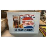 Modern embossed Pepsi metal sign