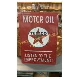 Modern embossed Texaco sign