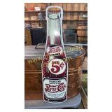 Modern metal pepsicola bottle sign