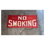 Old metal no smoking sign