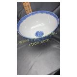 Old blue and white ironstone bowl