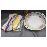 Hand painted nippon bowl with handkerchiefs