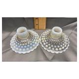 Moonstone candle holders