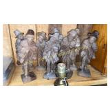 Wood carved statues