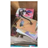 Vintage baby shoes, cast iron hook, wood dominoes