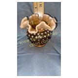 Fenton cameo hobnail bowl vase