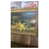 Fruit print with orange and plums