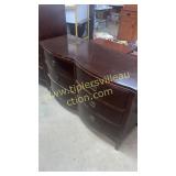 Mahogany bow front dresser base