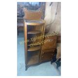 Oak bookcase secretary