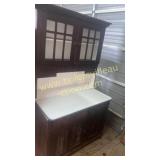 Primitive kitchen cabinet with porcelain top