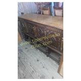 Oak carved sideboard