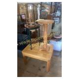 Three tables and lamp