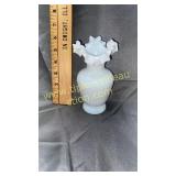 Early blown milk glass vase possibly by Bristol