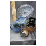 Group of pottery and cake plate