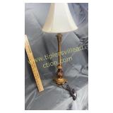 Decor lamp painted flowers and shade