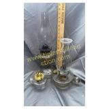 Group of three oil lamps