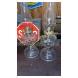 Pair of oil lamps
