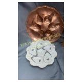 Oyster plates one is copper