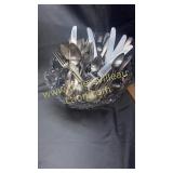 Bowl with vintage silver plate