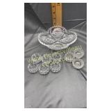 Group of salt cellars and dish