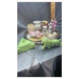 Group of old Japan figurines and dishes