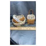 Group of 4 smaller longaberger baskets