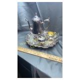 Silver plate tea service