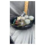 Graniteware roaster with insulators and small