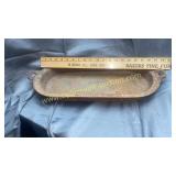 Old cast iron shallow oblong pan