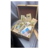Box of vintage post cards & greeting cards