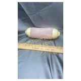 Art Deco headboard lamp with pink globe