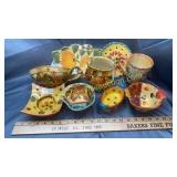 Group of pottery made in Italy