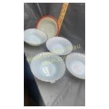 Group of fire king bowls