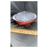 Pyrex flamingo pink round casserole with lid