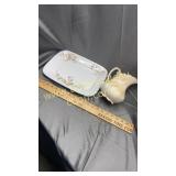 Transfer ware and pitcher