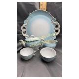 Old unmarked blue and white china