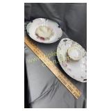 9 pieces of hand painted china