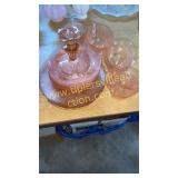 Group of pink depression dishes 26pcs