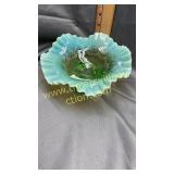 Northwood beaded cable green opalescent footed