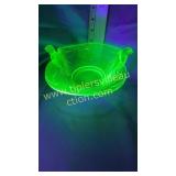 Green uranium bird bowl