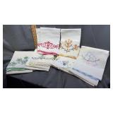 Group of hand done pillow cases- 5 pair plus one