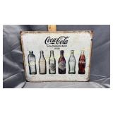 Modern metal Coca-Cola bottle sign