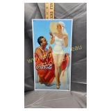 Modern metal Coca-Cola couple sign